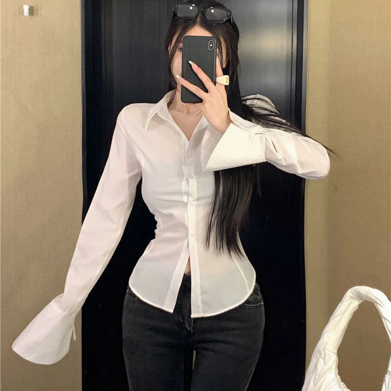 Fashion Women Bandage Shirts